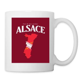 Fier de mes Racines Alsace Rouge - Mug blanc - blanc - Droite