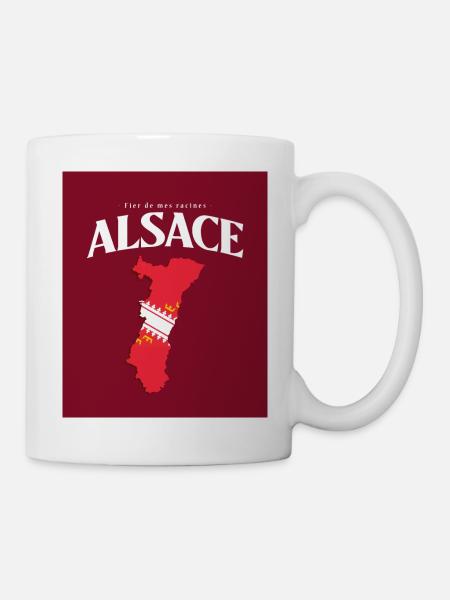 Fier de mes Racines Alsace Rouge - Mug blanc - blanc