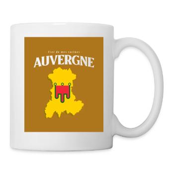 Fier de mes Racines Auvergne Or - Mug blanc - blanc - Droite