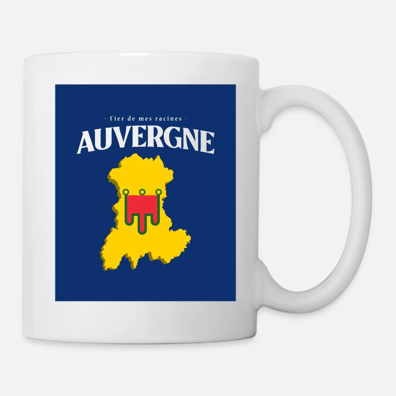 Fier de mes Racines Auvergne Bleu - Mug blanc - blanc