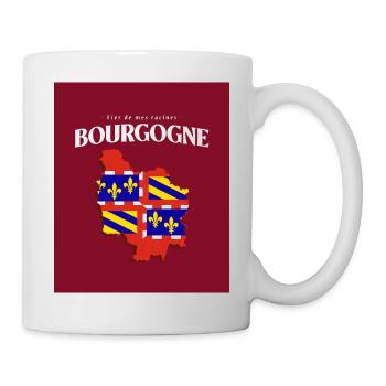 Fier de mes Racines Bourgogne Rouge - Mug blanc - blanc - Droite