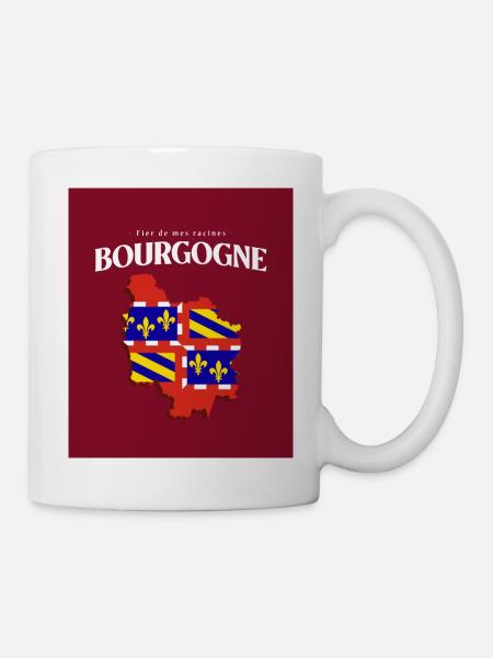 Fier de mes Racines Bourgogne Rouge - Mug blanc - blanc