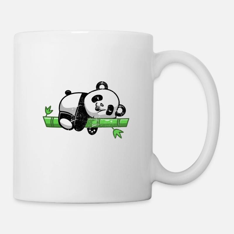 I Hate Mornings Cute Panda Bear For Women Panda Lo - Tasse - Weiß