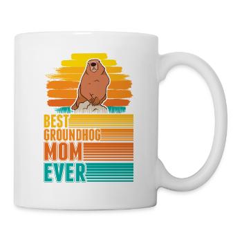 Murmeltier Mama Groundhog Mom Woodchuck - Tasse - Weiß - Rechts