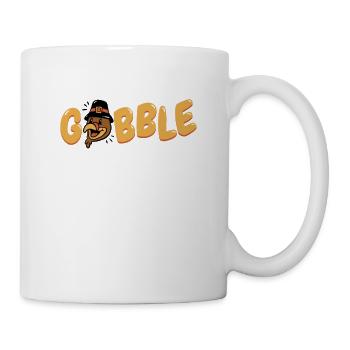 Gobble Pilgrim - Drôle de dinde de Thanksgiving - Mug blanc - blanc - Droite