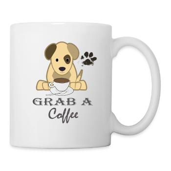 Grab A Coffee - Tasse - Weiß - Rechts