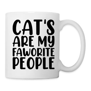 Cats Are My Favorite People - Mug blanc - blanc - Droite