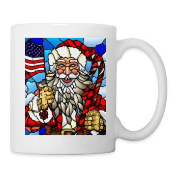 Amerikanisches Weihnachten Weihnachtsmann - Tasse - Weiß - Rechts