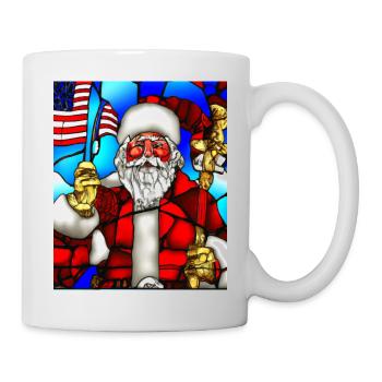 Amerikanisches Weihnachten Weihnachtsmann - Tasse - Weiß - Rechts