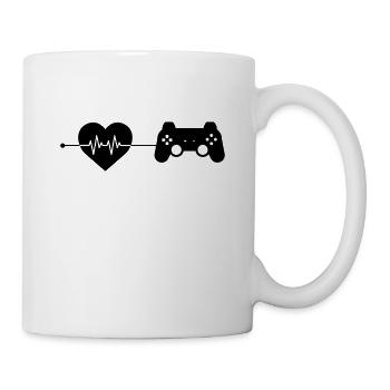 gaming heartbeat - Mug - white - Right
