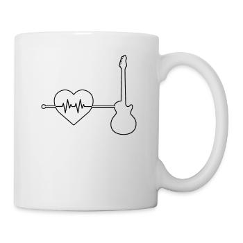 E Guitare Heartbeat - Mug blanc - blanc - Droite