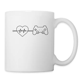 gaming heartbeat - Mug - white - Right