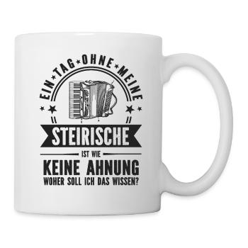 Tag ohne Steirische Akkordeon Ziehharmonika - Tasse - Weiß - Rechts