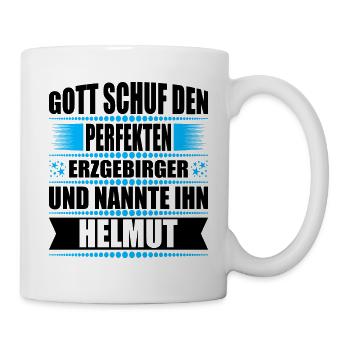 Erzgebirge Mann Namen Sachsen Helmut - Tasse - Weiß - Rechts