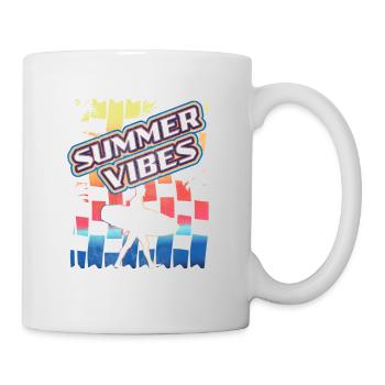 summer vibes Sommer Sonne Strand - Tasse - Weiß - Rechts