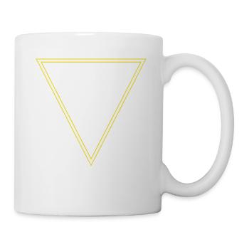 Dreieck Neon Gelb - Tasse - Weiß - Rechts