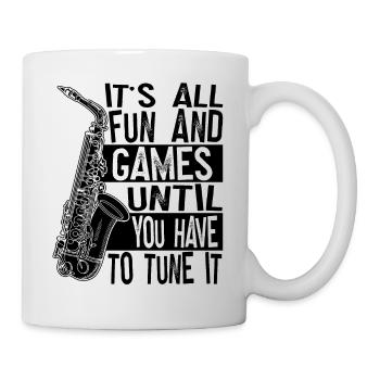 Saxophone Lecteur de saxophone - Mug blanc - blanc - Droite