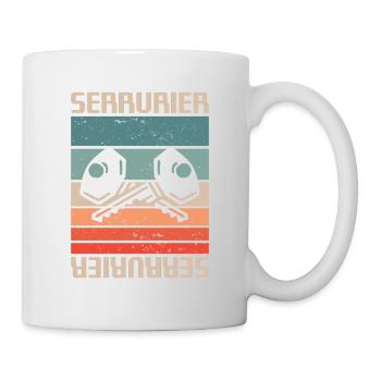 Vintage Retro Serrurier Serrurerie - Mug blanc - blanc - Droite