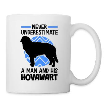 Femme avec Hovawart Hofwächter Hovi Hovawart - Mug blanc - blanc - Droite