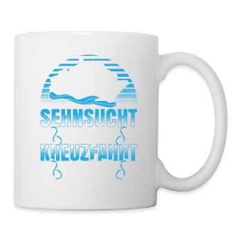 Sehnsucht Aufs Kreuzfahrt Schiff Urlaub - Tasse - Weiß - Rechts