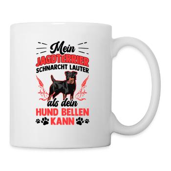 Jagdterrier schnarcht lauter Deutscher Jagdterrier - Tasse - Weiß - Rechts