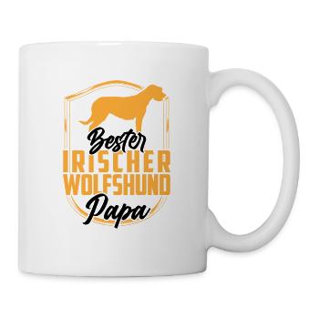 Irischer Wolfshund Papa Irland Windhund - Tasse - Weiß - Rechts