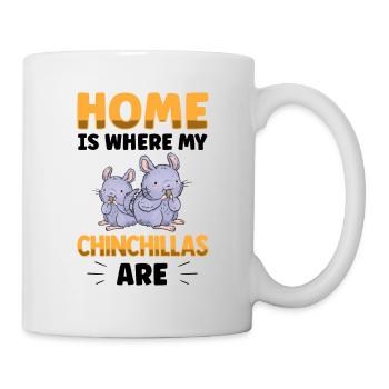 La maison est l’endroit où mon chinchilla est rongeur - Mug blanc - blanc - Droite