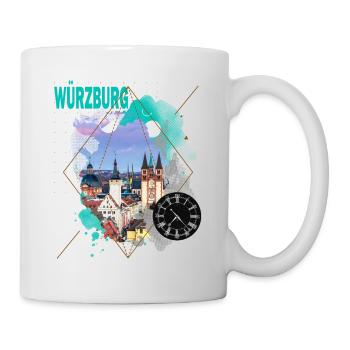 Würzburg Allemagne City Skyline Vintage Retro - Mug blanc - blanc - Droite