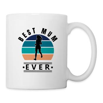 Best Mum Ever Jogging Retro Sunset - Mug - white - Right