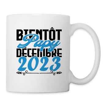 Annonce grossesse bientôt Papy Décembre 2023 - Mug blanc - blanc - Droite
