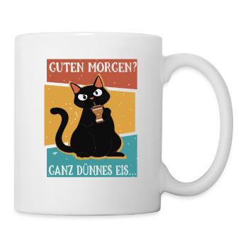 Guten Morgen - Ganz dünnes Eis Kaffee Spruch Lusti - Mug blanc - blanc - Droite