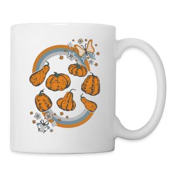 Halloween Theme Cute Pumpkins Rainbow Coffee - Mug - white - Right