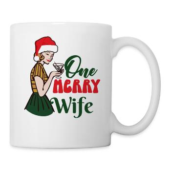 Une femme heureuse Fête du Nouvel An Girl Martini - Mug blanc - blanc - Droite