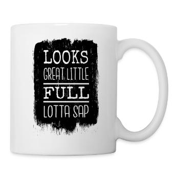 Christmas Humor Happy Beards Dinosaur Moon - Mug - white - Right