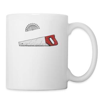 Tischler Stundensatz Lustige Holzbearbeitung Tischlerei - Tasse - Weiß - Rechts