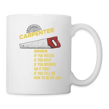 Charpentier Taux horaire Drôle de bricoleur de menuiserie - Mug blanc - blanc - Droite