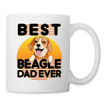 Meilleur père Beagle jamais drôle Beagle Lover Dog Dad - Mug blanc - blanc - Droite