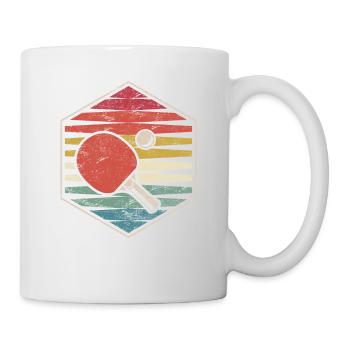 Drôle de chat Ping Pong Joueur de tennis de table Design Cat - Mug blanc - blanc - Droite