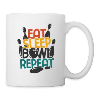 Bowling - Tasse - Weiß - Rechts