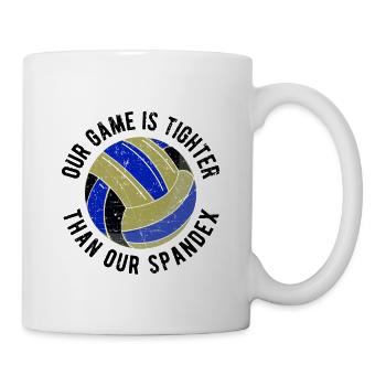 Volleyballer Spruch Für Volleyballspiel Volleyball - Tasse - Weiß - Rechts