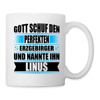 Erzgebirge Mann Namen Sachsen Linus - Tasse - Weiß - Rechts