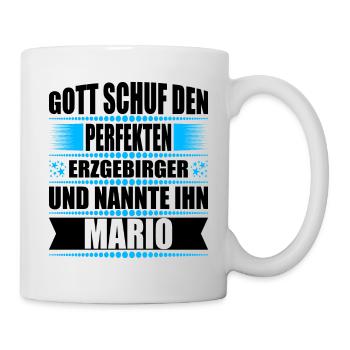 Erzgebirge Mann Namen Sachsen Mario - Tasse - Weiß - Rechts