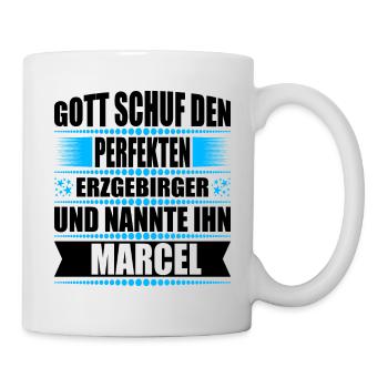 Erzgebirge Mann Namen Sachsen Marcel - Tasse - Weiß - Rechts