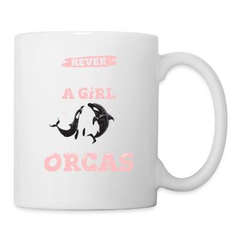 Girl Who Loves Orcas Whale Kids Girls Orca Whale C - Mug - white - Right