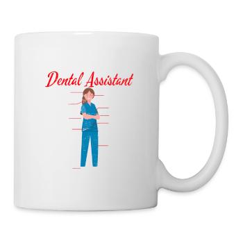 Drôle d’assistant dentaire Anatomie d’une assistance dentaire - Mug blanc - blanc - Droite