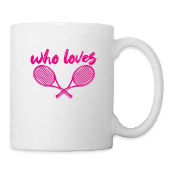 Juste une fille qui aime le tennis Joueur de sport drôle - Mug blanc - blanc - Droite