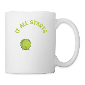 Tout commence par l’amour Tennis Sport amusant - Mug blanc - blanc - Droite