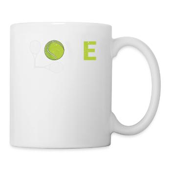 Liebe Tennisfans Spieler Trainer Sport Schläger - Tasse - Weiß - Rechts