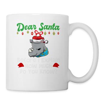Cher Père Noël avant que j’explique combien savez-vous - Mug blanc - blanc - Droite