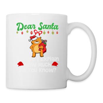 Cher Père Noël avant que j’explique combien savez-vous - Mug blanc - blanc - Droite